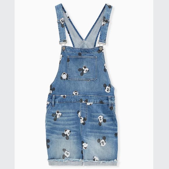 torrid Denim - Torrid Disney Mickey Mouse Shortall - Medium Wash Size 16